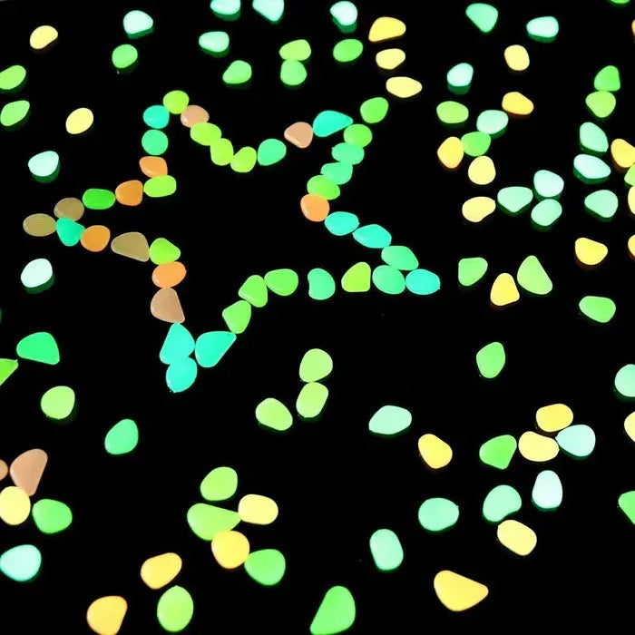 GLOWING STONE - Magic Garden Glow Pebbles (Pack of 100 Pcs)