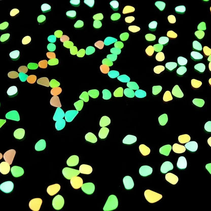 GLOWING STONE - Magic Garden Glow Pebbles (Pack of 100 Pcs)