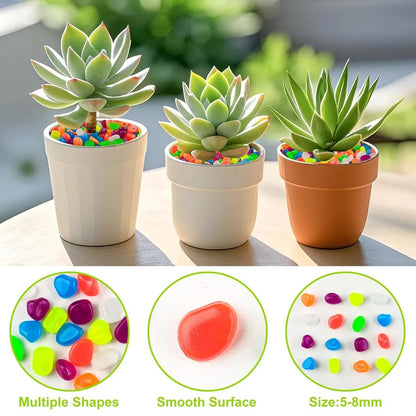 GLOWING STONE - Magic Garden Glow Pebbles (Pack of 100 Pcs)