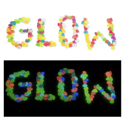 GLOWING STONE - Magic Garden Glow Pebbles (Pack of 100 Pcs)