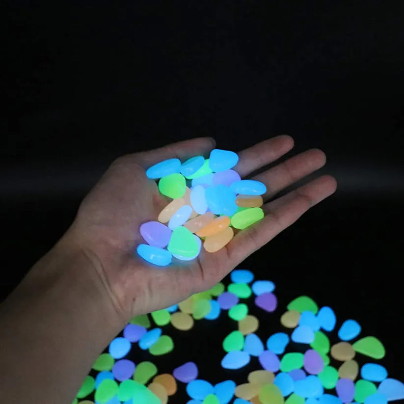 GLOWING STONE - Magic Garden Glow Pebbles (Pack of 100 Pcs)