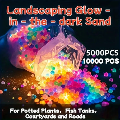 GLOWING STONE - Magic Garden Glow Pebbles (Pack of 100 Pcs)