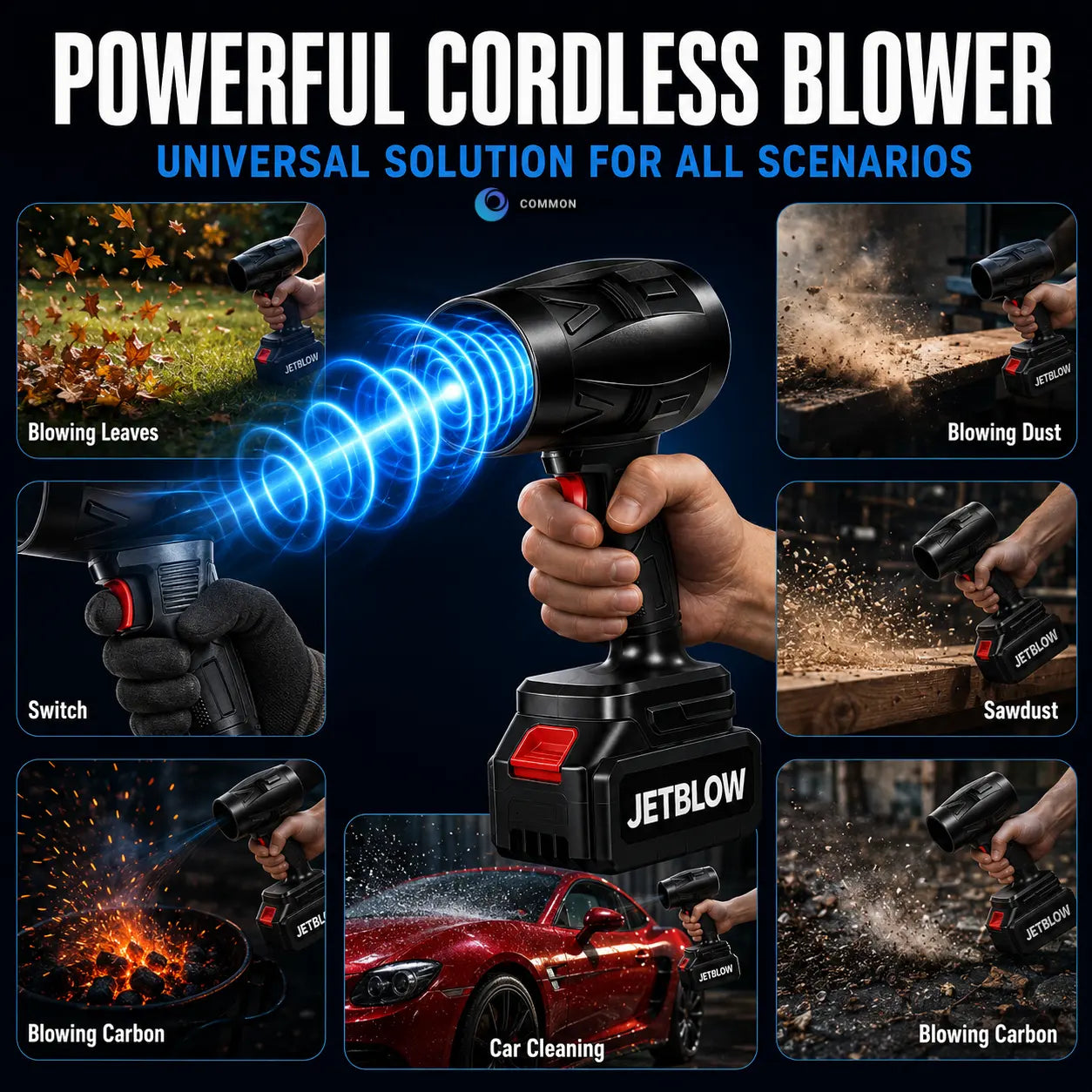 Jetblow™ Pro - Most Powerful Air Blower For Car, Home & Outdoor Space
