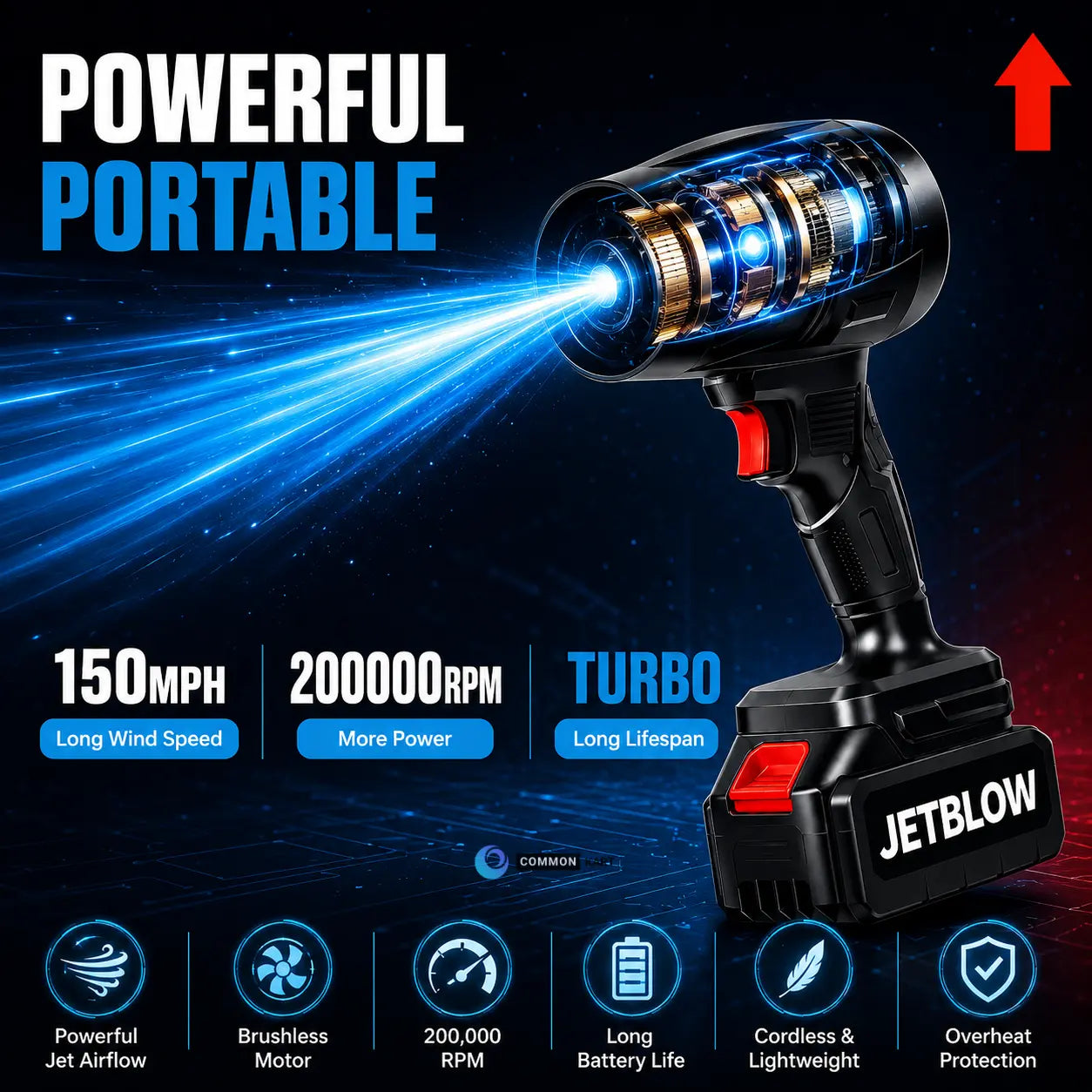 Jetblow™ Pro - Most Powerful Air Blower For Car, Home & Outdoor Space