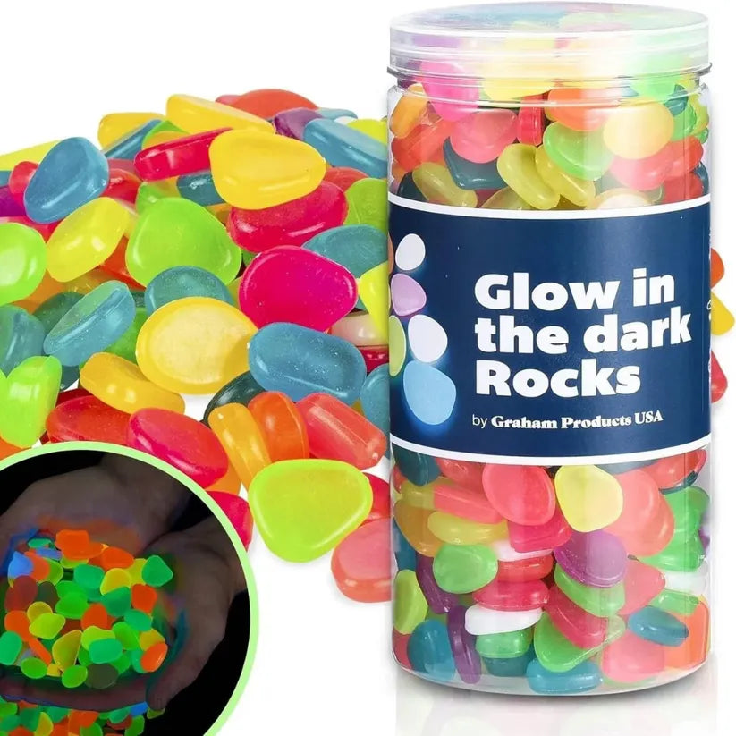 GLOWING STONE - Magic Garden Glow Pebbles (Pack of 100 Pcs)