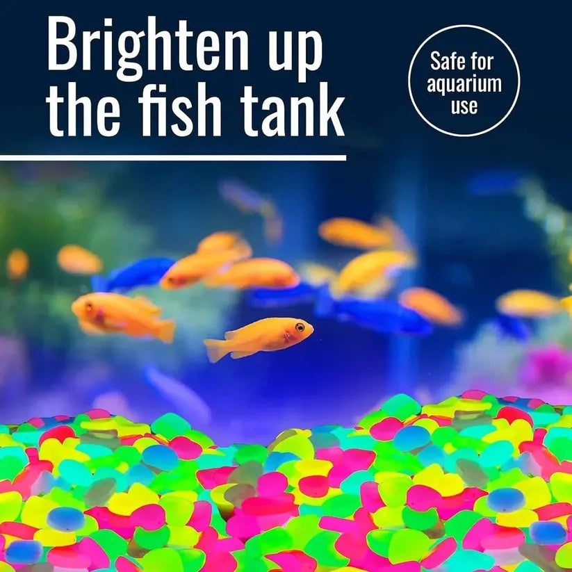 GLOWING STONE - Magic Garden Glow Pebbles (Pack of 100 Pcs)